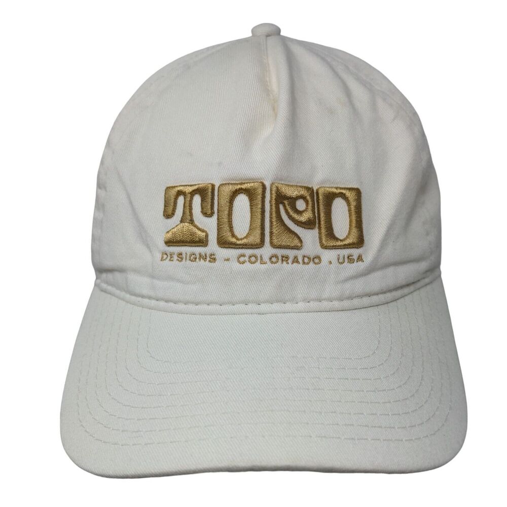 Topo Men's Snapback Hat White Size OS Embroidered Logo 100% Cotton
